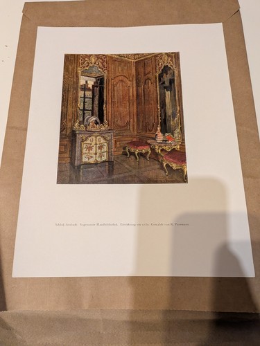 Vintage kunstdruck schloss - kunstdruck,