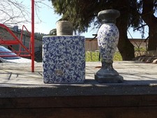 Alte Blumenvase & Sockel