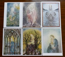 6 alte Postkarten Sulamith Wülfing Verlag Wuppertal-Elberfeld Aura Bilder