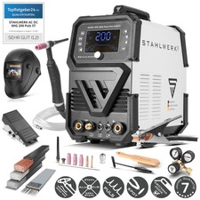 STAHLWERK Schweißgerät AC/DC WIG 200 Puls Pro Digital – ARC/MMA/E-Hand, Inverter