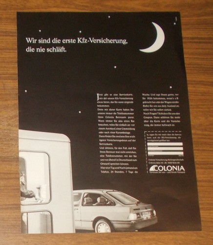 Seltene werbung colonia - seltene,