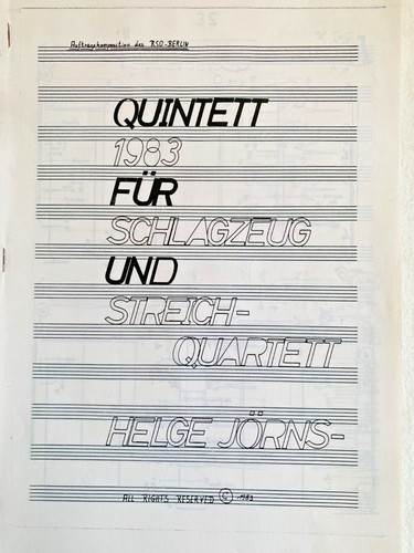 Quintett für schlagzeug und - für,