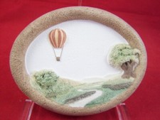 Heine Studio, kleines Wandbild m. Heißluftballon, 15x12 cm, guter Zustand