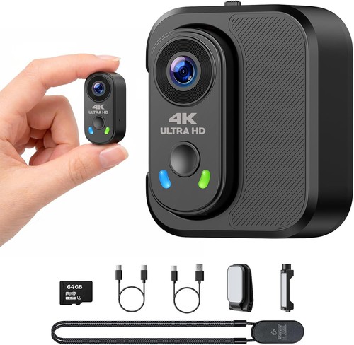 Body kamera mit 64gb - 4k, karte