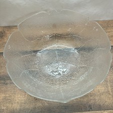 Glas Schüssel Blattoptik klar