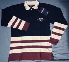 Chevignon Polo, langarm, Stickerei, dk. blau, XL, orig. 90iger, Vintage, Neu