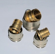 Wellrohr-Anschluss Kabelschutz-Verschraubung / Messing / diverse / 65 Stück