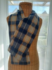 Schal kariert Karomuster blau hellblau beige onesize unisex