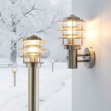 Außenleuchte LED Edelstahl Wandleuchte Standleuchte Wegeleuchte Gartenlampe 249