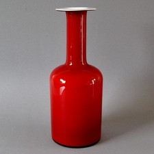 Kirschrote GUL-VASE, 30 cm