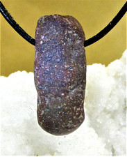 STERNRUBIN in SAPHIR  Freeform Trommelstein gebohrt  EDELSTEIN ANHÄNGER     Nr.1