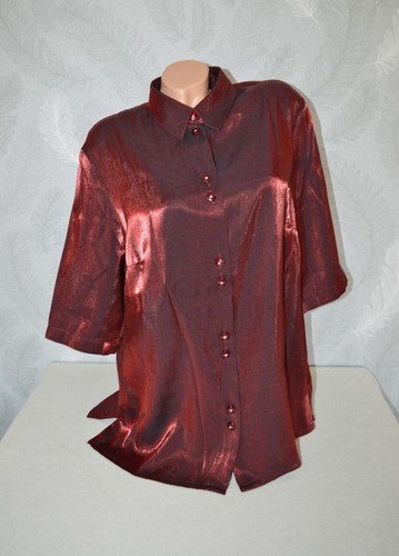 Nassglanz edel satinbluse - nassglanz,