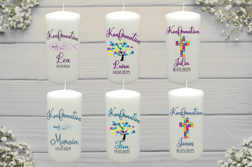 Kerze konfirmation inkl - kerze, druck