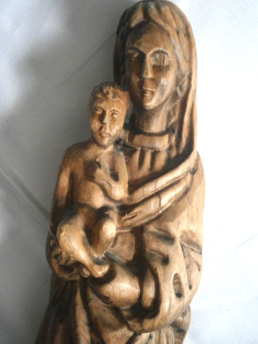 Alte muttergottes statue mit - muttergottes,