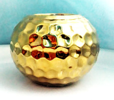 Keramik Kerzenhalter Jugendstil Bauhaus Art Deco Design Kugel golden Vintage