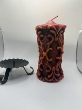 Wachskunst Stumpen Motivkerze 3 D Kerze Vintage Handarbeit Unikat