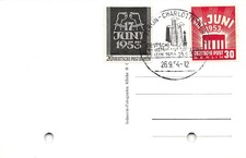 856361) Berlin Nr.110-111 gestempelt auf Karte Volksaufstand am 17. Juni 1953