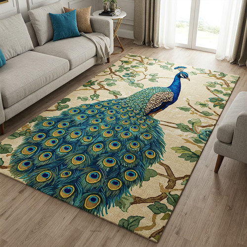 Gedeckter beige modern - beige, pfau