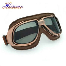 Braun Motorradbrille Ski