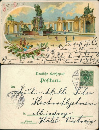 Postcard central berlin kaiser - central,