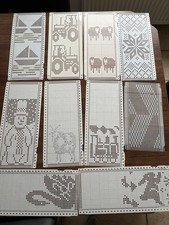 19 Lochkarten für Brother Strickmaschine (Motive/Einstrickmuster)