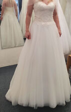 Brautkleid, Luxus, Hochzeitskleid ivory 40 Glitzer, Tüll, bestickt Zum Schnüren