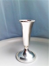 Vase Kerzenständer -Halter Leuchter Kandelaber versilbert Perlrand Vintage