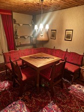 Sitzecke Eckbank Vollholz 6 teilig