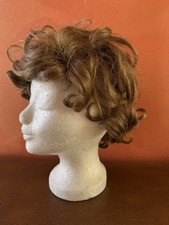 Perücke, Kunsthaar, mittelbraun, Lockenperücke