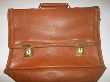 Vintage alte  Leder Lehrertasche Aktentasche um 1960 / 1970