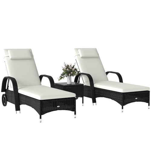 Polyrattan sonnenliege tisch - sonnenliege,