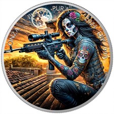 1 Onza Mexico Libertad 1 oz - Dia de los Muertos - Sniper - 2024 Farbe CoA