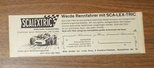 Seltene werbung scalextric - seltene,