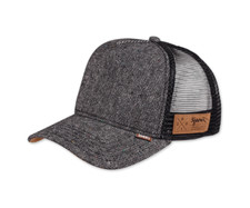 Djinns - HFT Spotted Tweed Trucker Cap black High Fitted Mesh Kappe Classic Hat