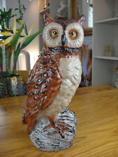 Blumenvase Eule Uhu Waldkauz Nachtvogel Keramik Vase Handbemalt Landhaus Stil