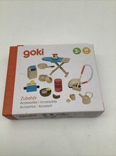 S074 - Goki Puppenhaus Zubehör Küche Bügelbrett Holz Puppenstube