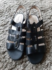 Caprice Damen Sandaletten Gr.7 schwarz Leder neu