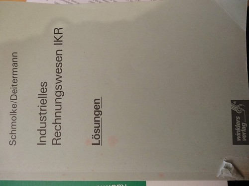 Industrielles rechnungswesen - industrielles,