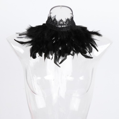 Gothic schwarz feder - schwarz, cape