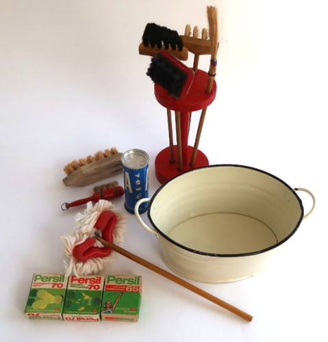 Vintage spielzeug putz - spielzeug, set