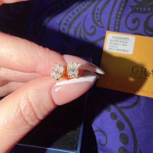 Karat gelbgold moissanit - 14,