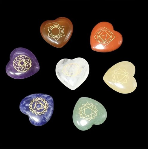 Chakra steine - (herzform), |