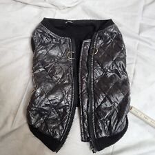 Hundemantel Wintermantel Regennantel m. Reißverschluss Glanz Mantel Schwarz Gr M