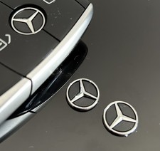 1x MERCEDES Schlüssel 14mm Aufkleber Schlüssellogo Emblem Schriftzug LOGO ori...