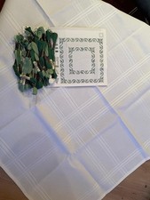 Decke Creme/weiß, ca. 90x 90