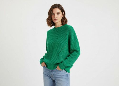Damen strickpullover grün - damen,