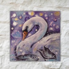 SCHWAN MIT SCHNEEFLOCKEN