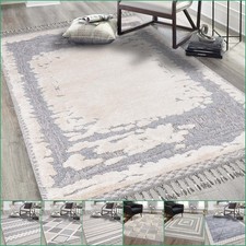 Teppich Valencia -Boho Stil, Sisal, Fransen,3D, Modern, Wohnzimmer, Schlafzimmer