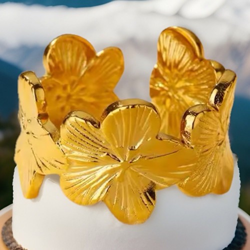 Flower ring 18kt vergoldet - ring,