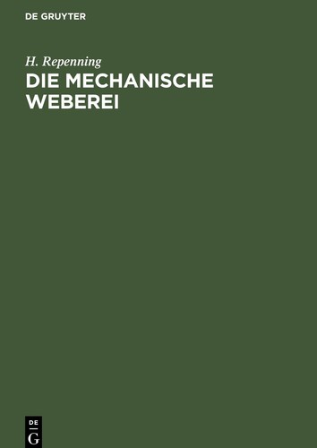 Die mechanische weberei buch - die,